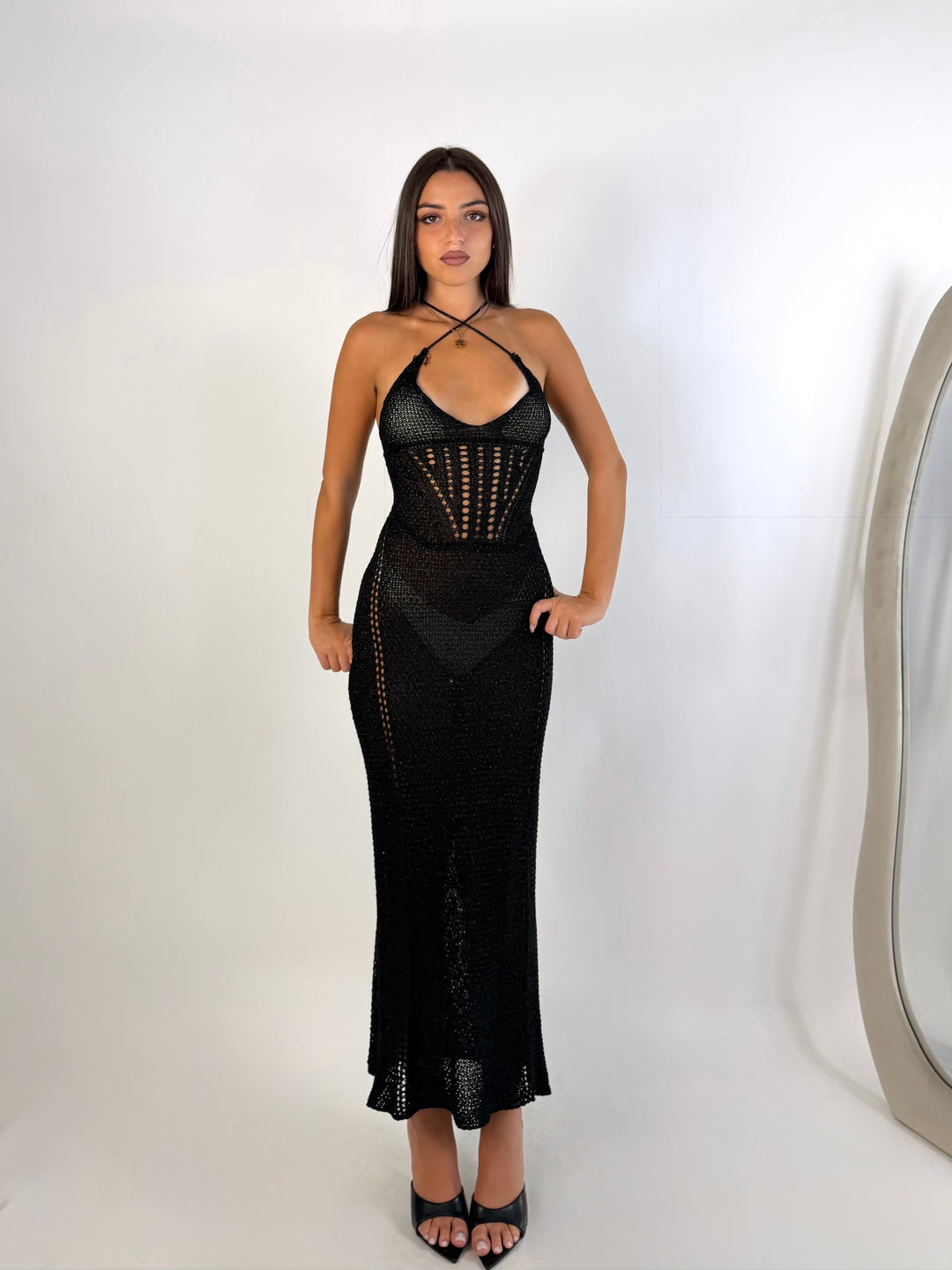 Abito in crochet lurex “Soraya”
