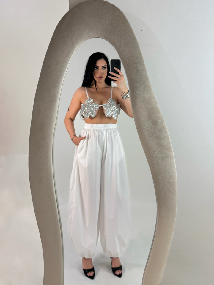 Pantaloni in cotone balloon “Daphne”