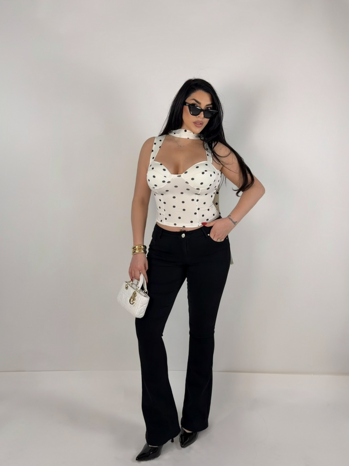 Jeans a zampa push-up “Glam”