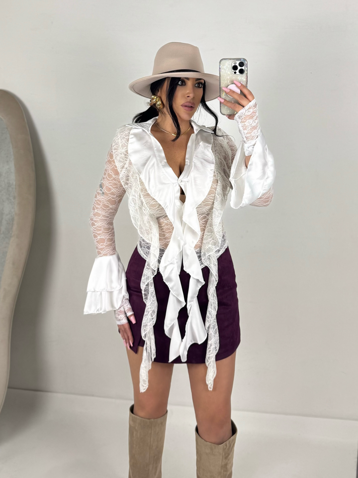 Camicia in pizzo “Crystal”