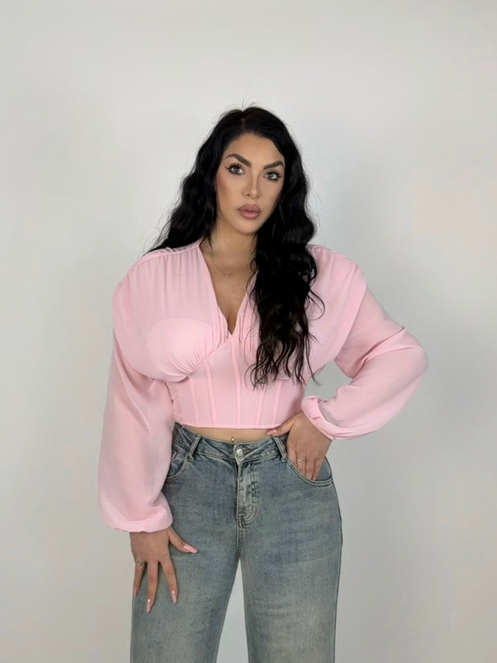 Camicia crop “Candy”