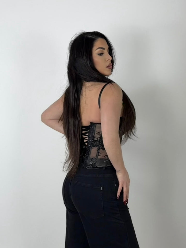 Corpetto con coppa in pizzo “Elite”