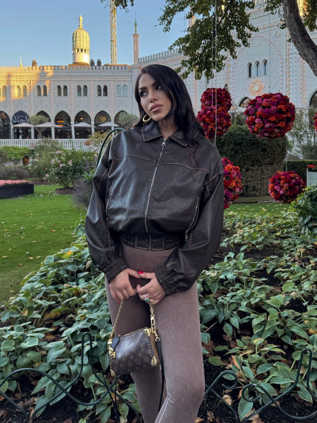 Giubbotto bomber in eco pelle “Dominique”