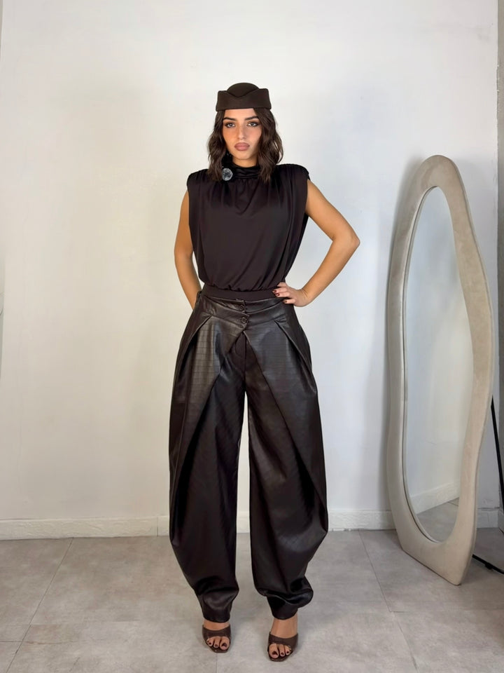 Pantaloni in ecopelle “Veneta”