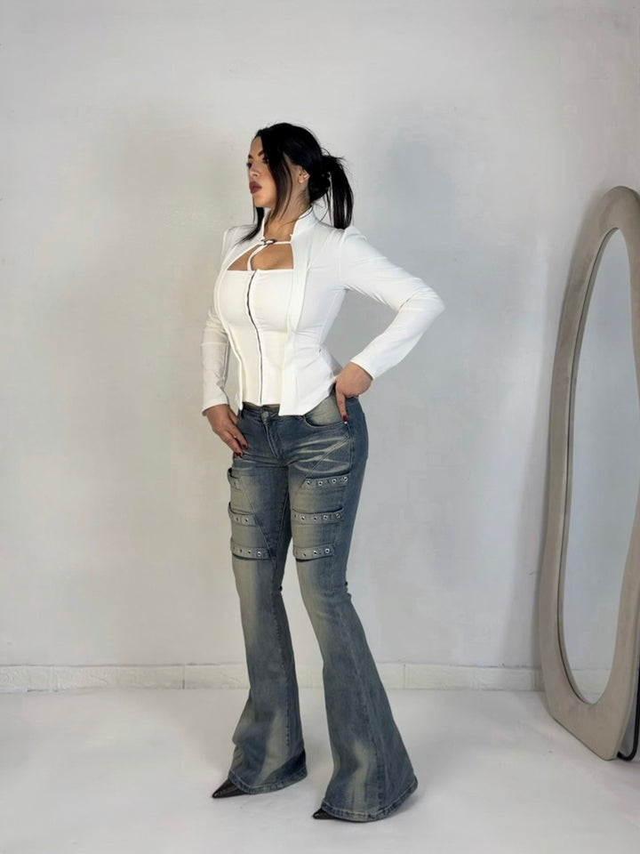 Jeans a zampa elastici “Kylie”