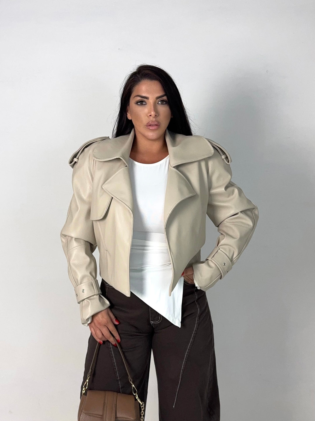 Giubbotto chiodo in eco pelle “Icona”