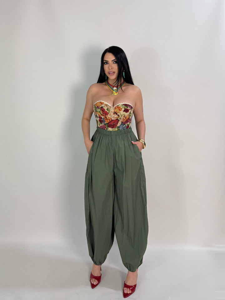 Pantaloni in cotone balloon “Daphne”