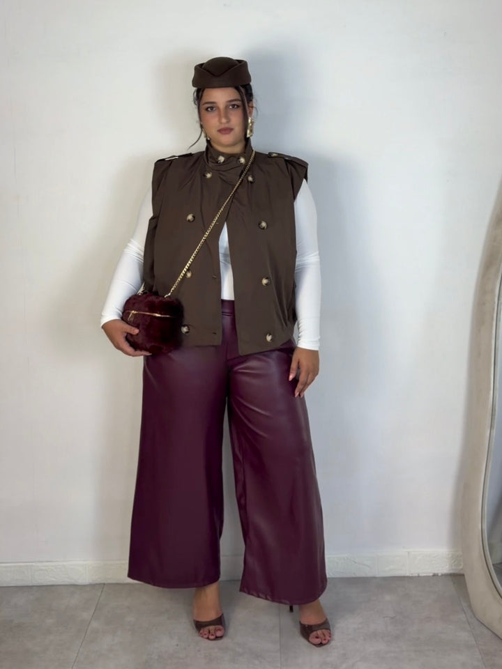 Pantaloni in eco pelle “Adele”