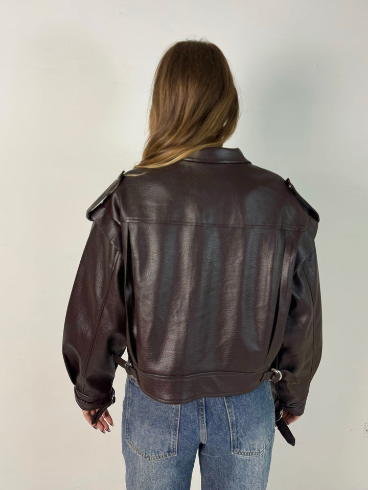Giubbotto in eco pelle “Saint”