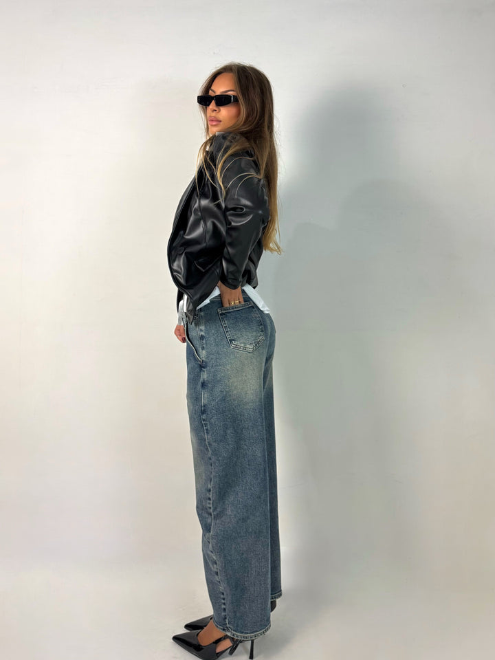 Jeans balloon con doppia chiusura “City”