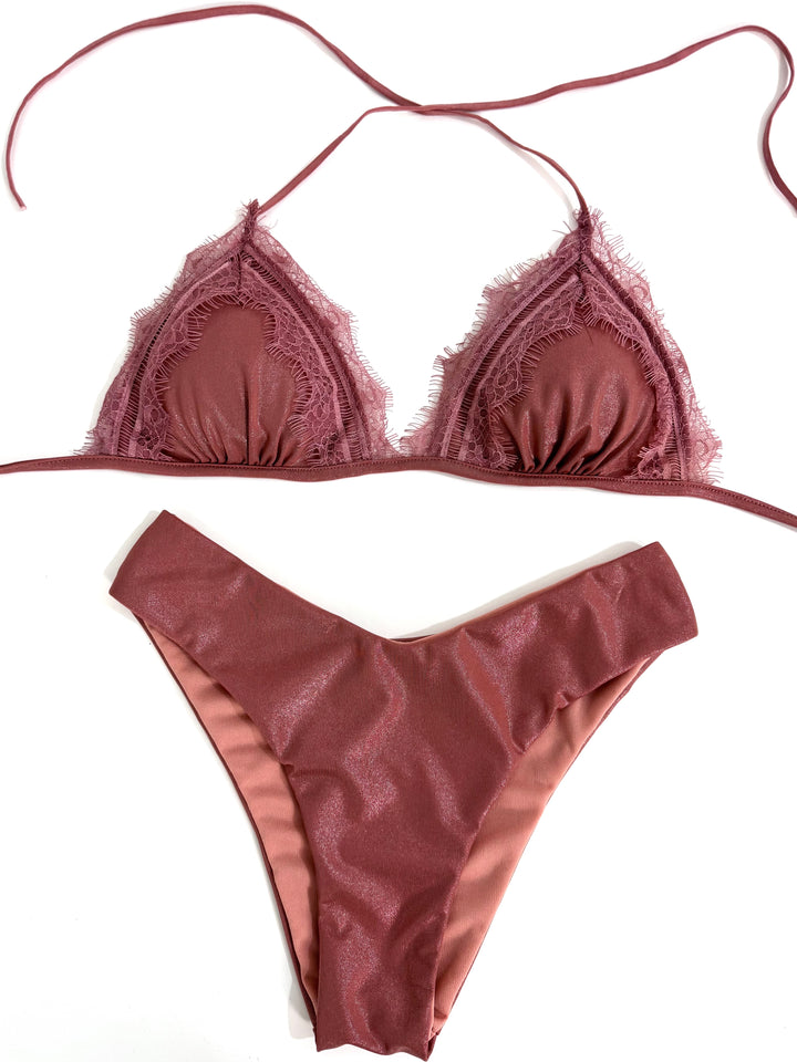 Costume in satin con pizzo “Sirena”