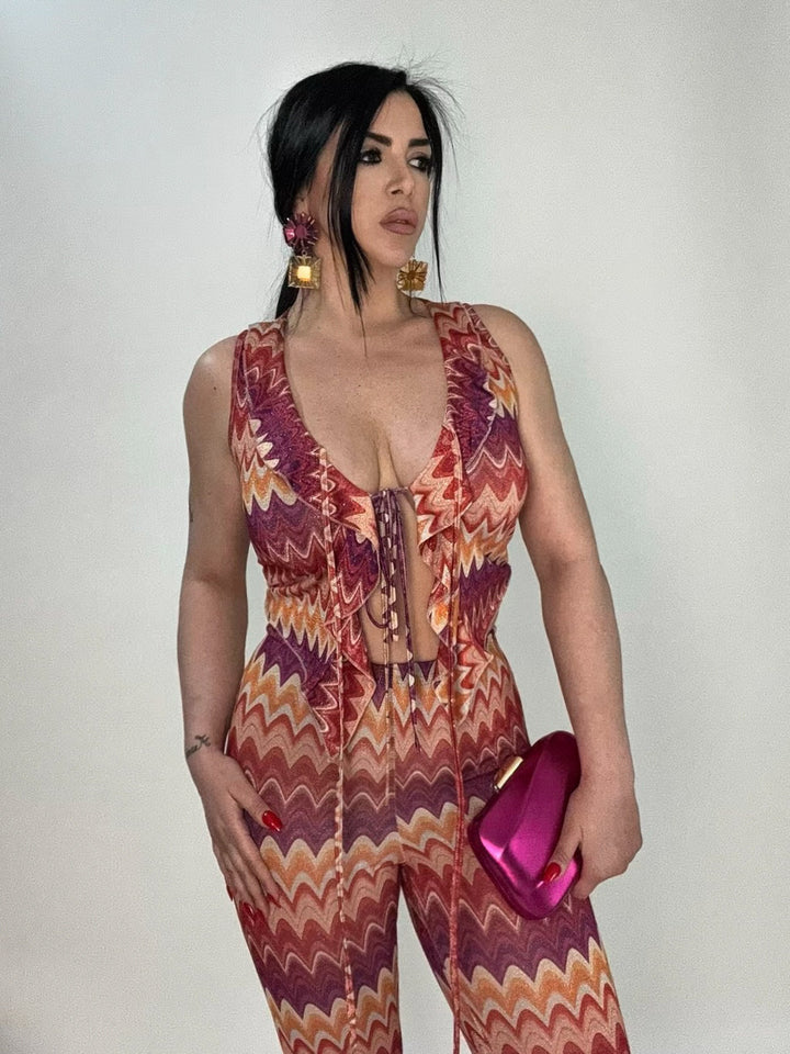 Coordinato in lurex “Boho Chic”