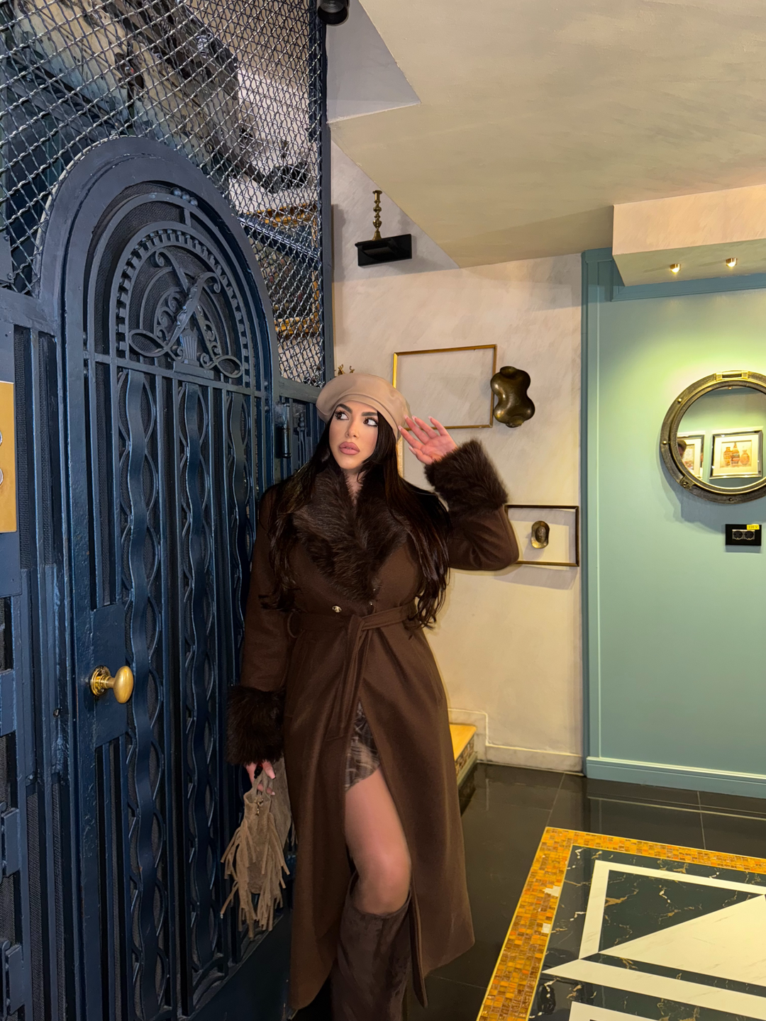 Cappotto con collo removibile “Bucarest”
