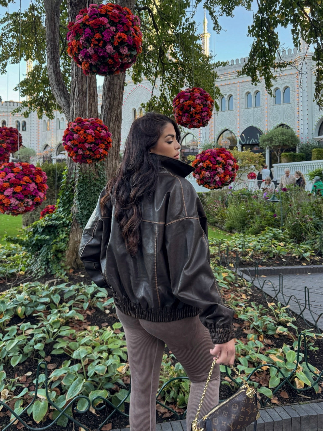 Giubbotto bomber in eco pelle “Dominique”