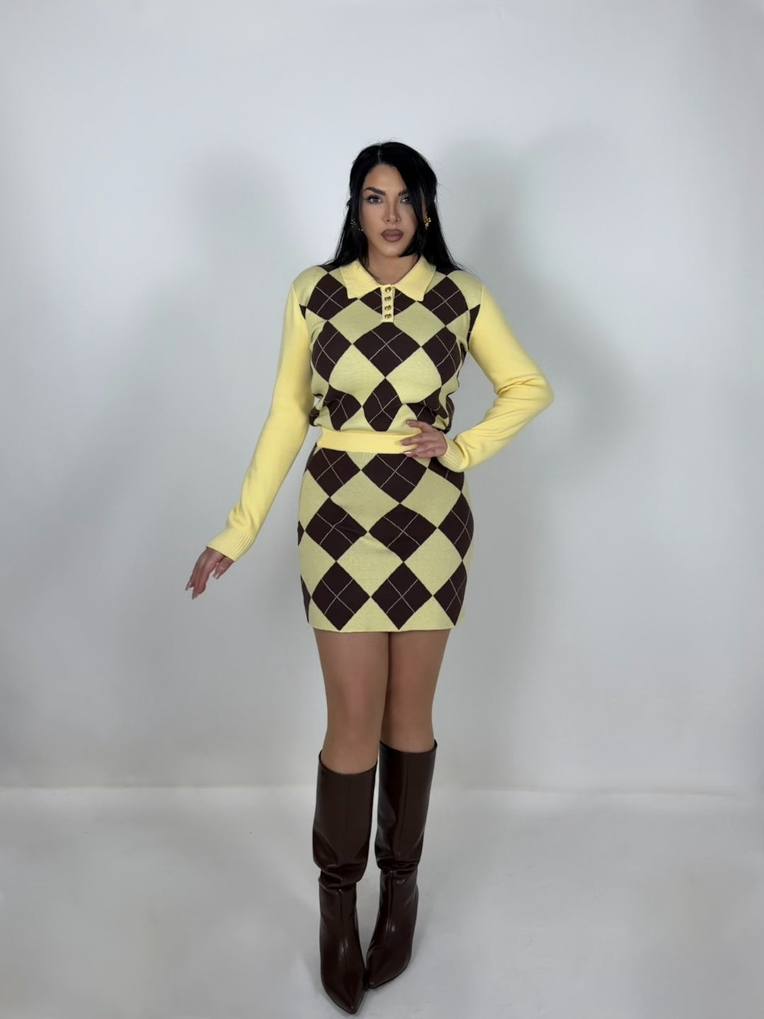 Coordinato in lana rasata “Bon Ton”