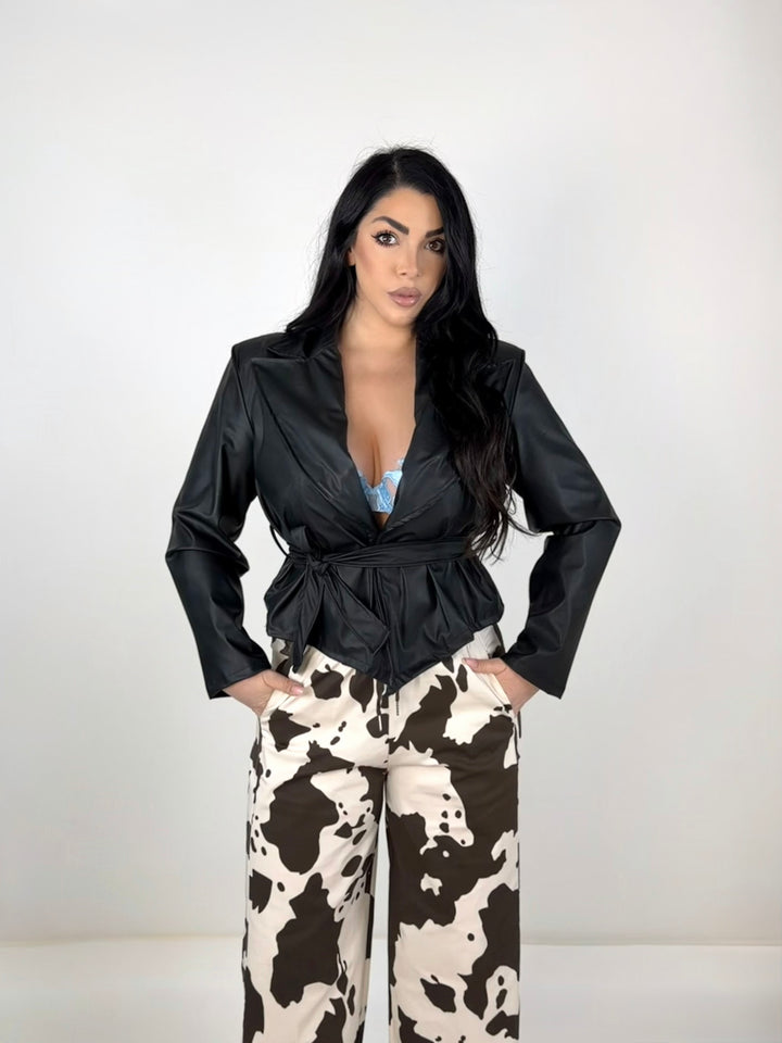 Giacca in eco pelle “Sienna”
