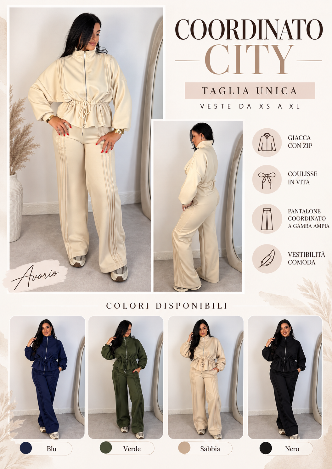 Coordinato di tuta “City”