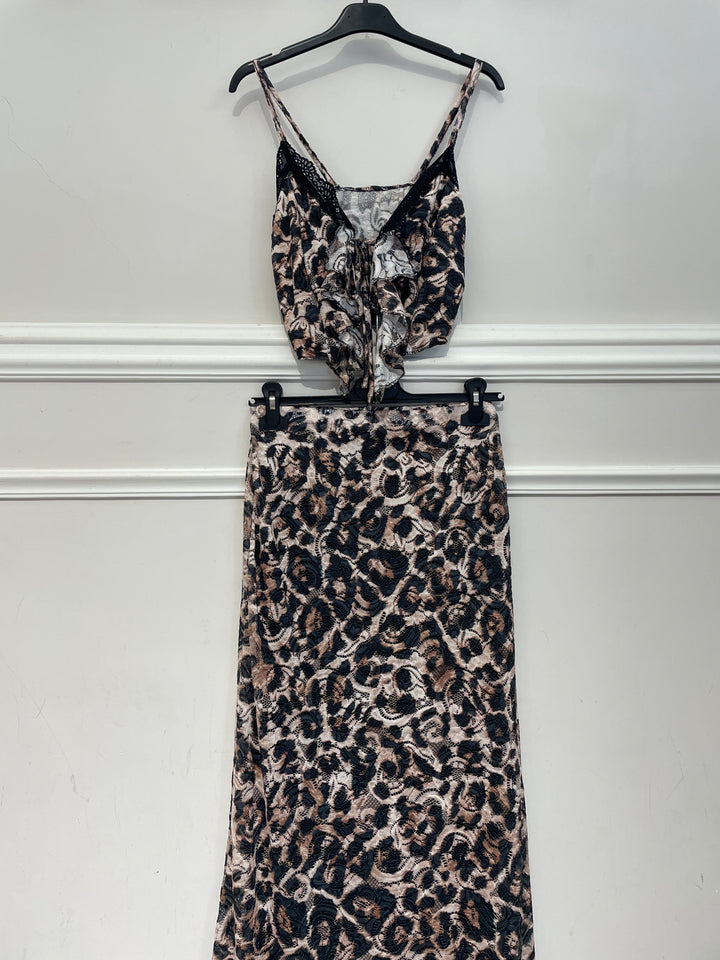 Coordinato in pizzo top e gonne “Luisa”