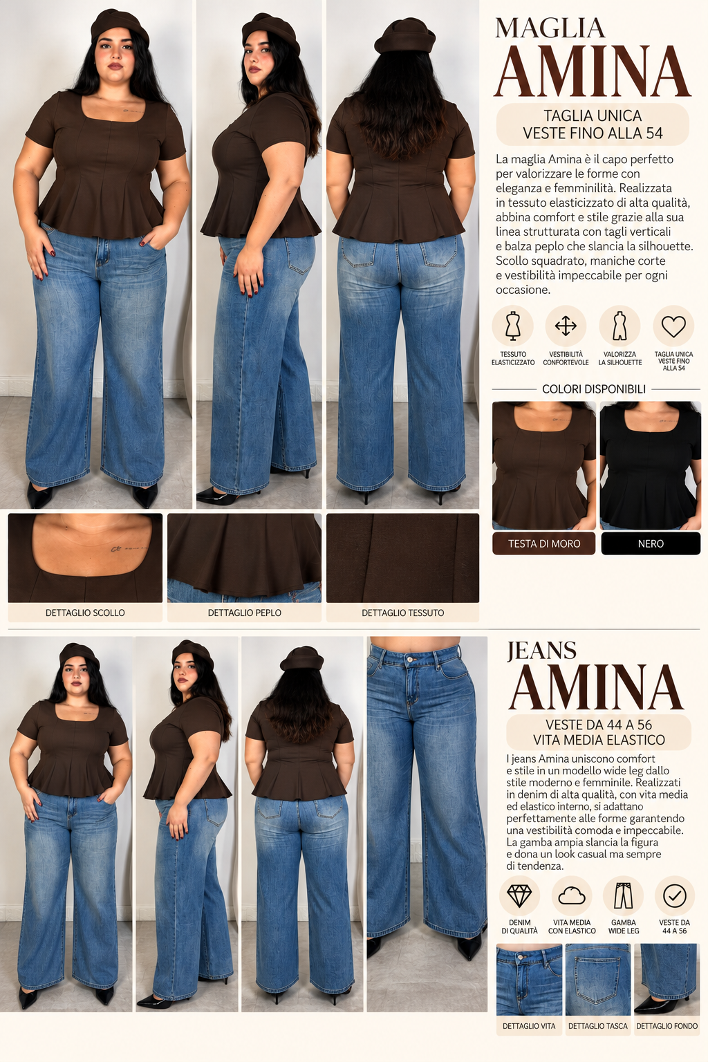 Maglia peplo “Amina”