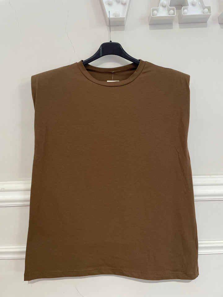 T shirt in cotone con spalline “Ginevra”