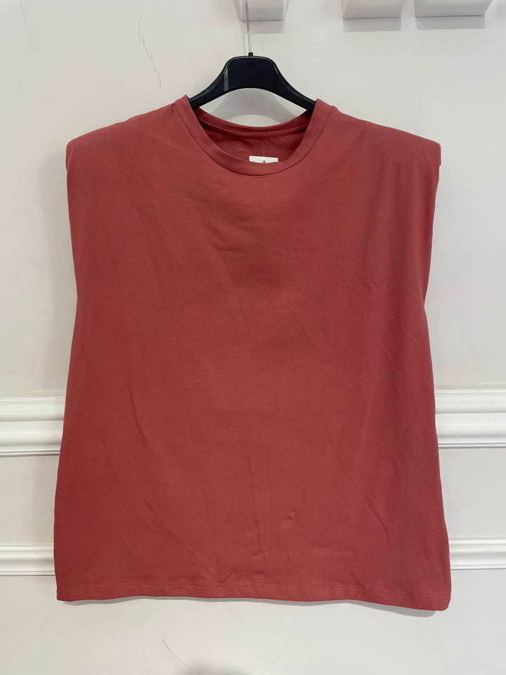 T shirt in cotone con spalline “Ginevra”