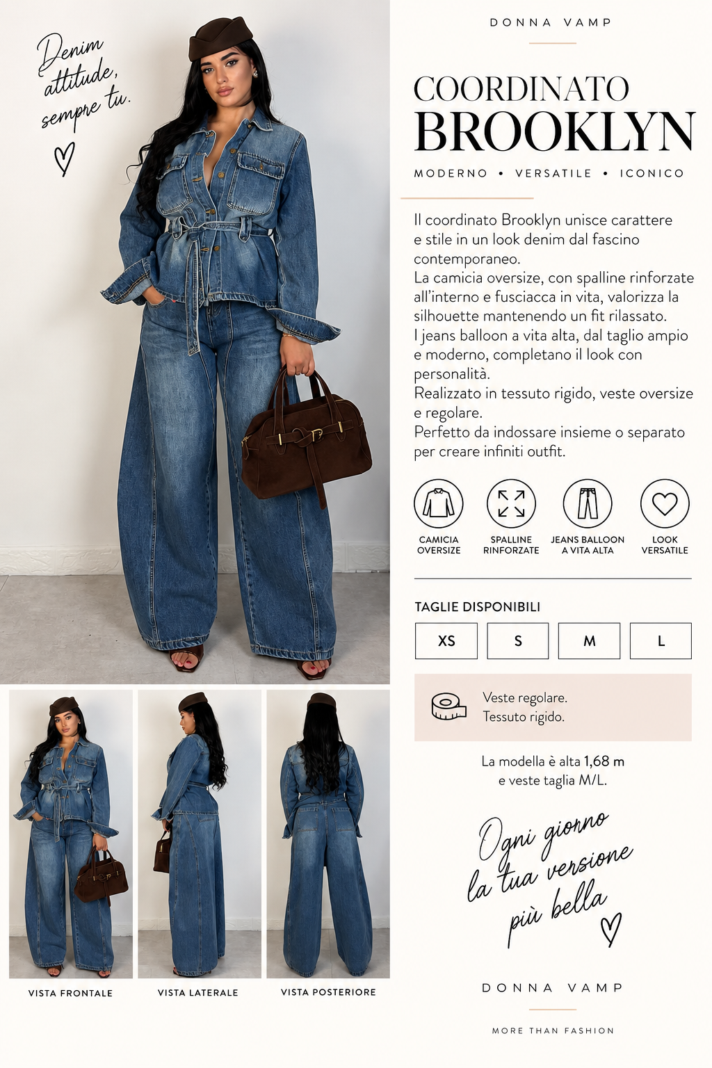 Coordinato in jeans “Brooklyn”
