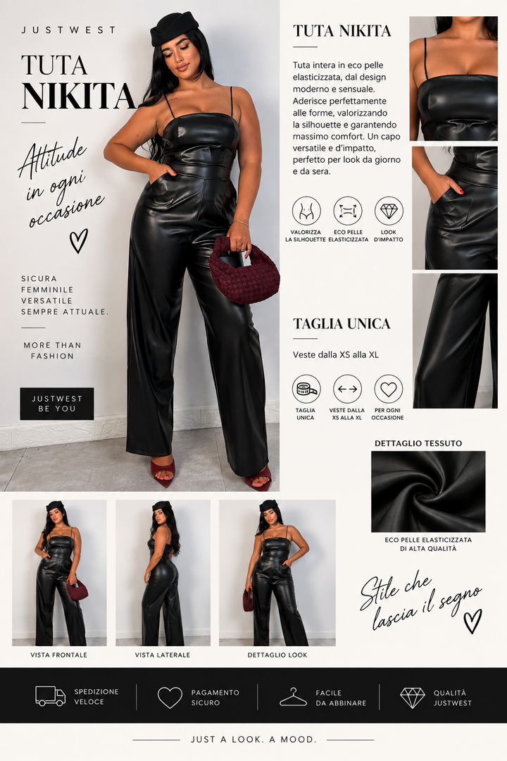 Tuta in eco pelle “Nikita”