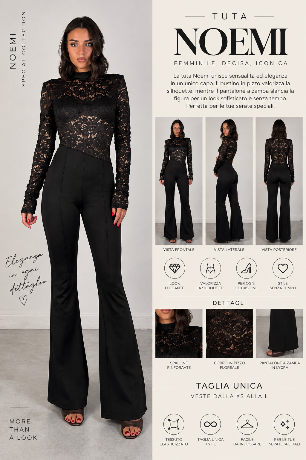 Tuta in pizzo “Noemi”