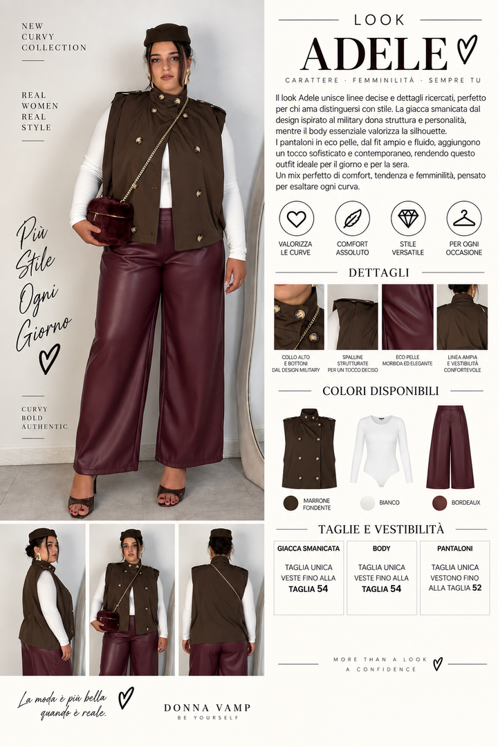 Pantaloni in eco pelle “Adele”