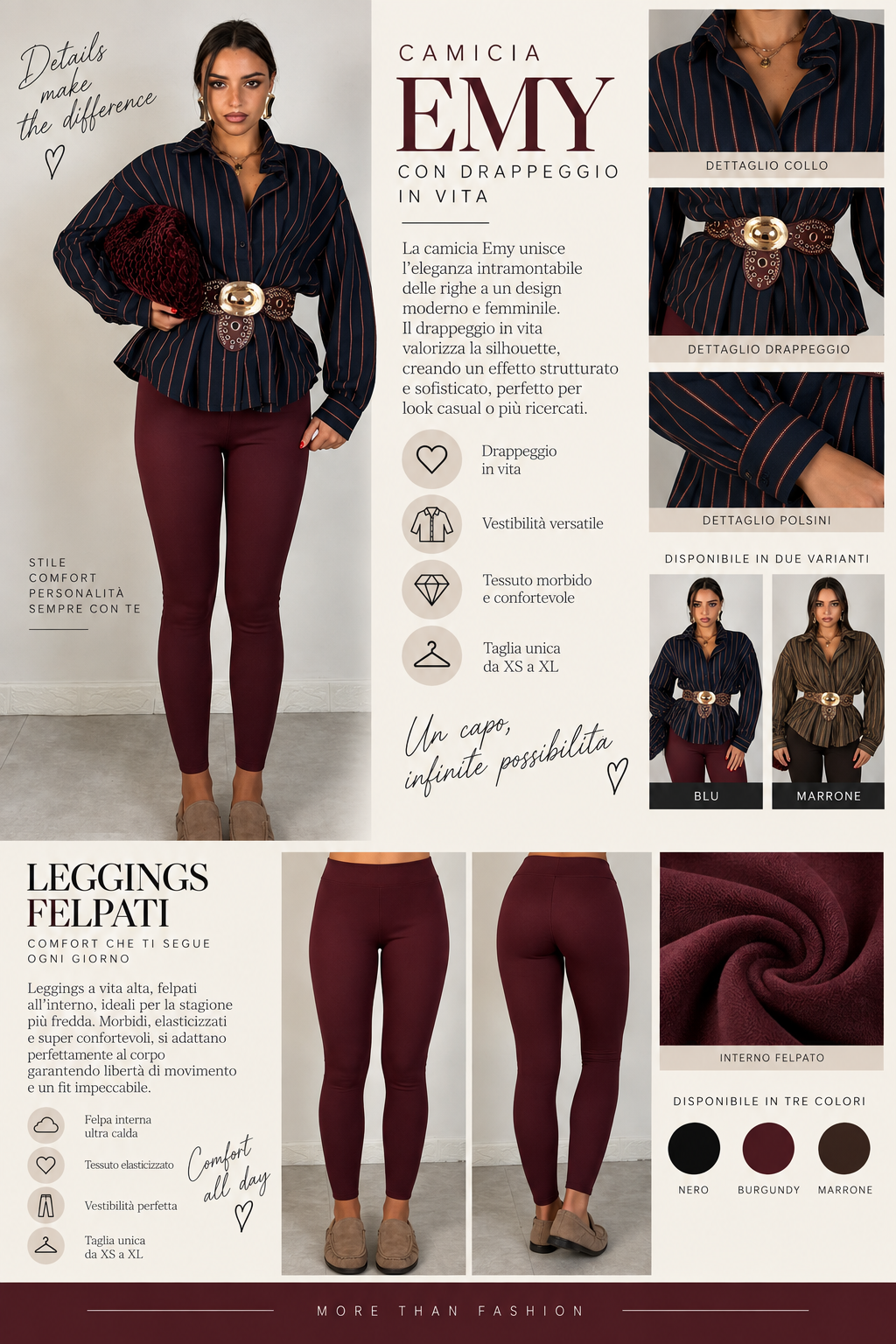 Leggings felpati