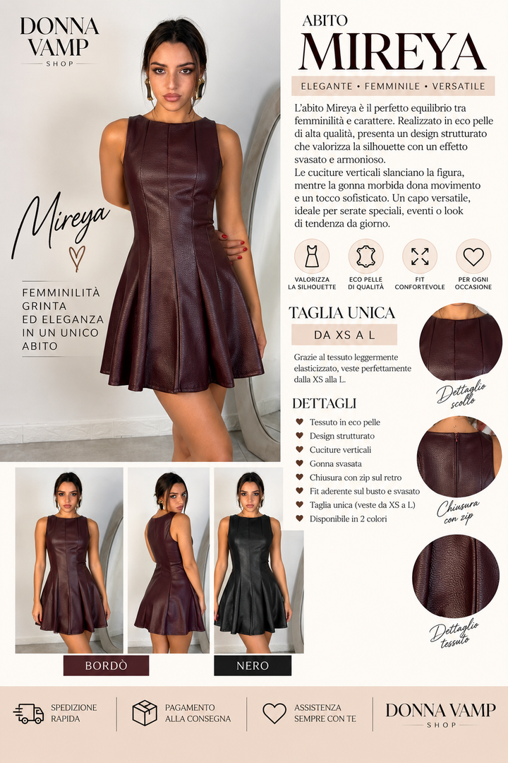 Abito in eco pelle “Mirea”
