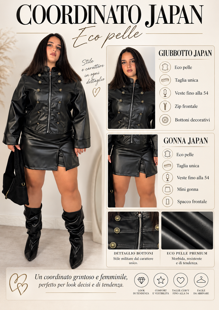 Giacca in eco pelle “Japan”