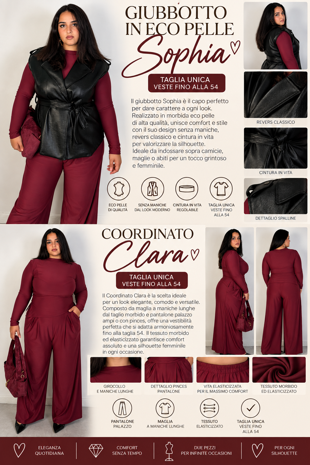 Giubbotto in eco pelle “Sophia”