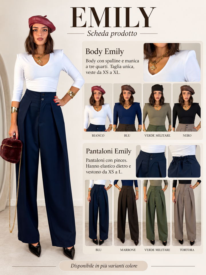 Pantaloni con spalline “Emily”