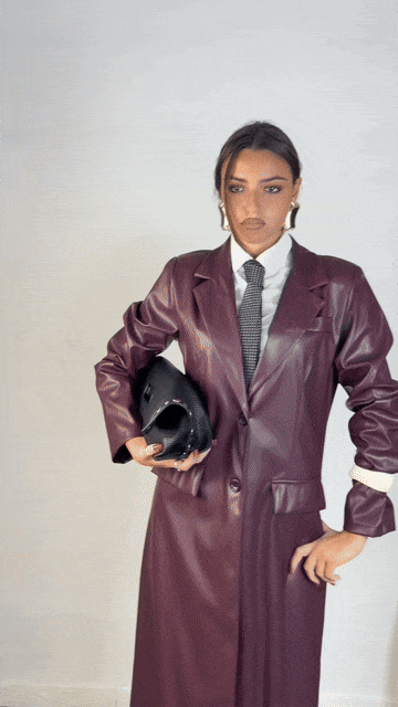 Trench in eco pelle “Evelyne”