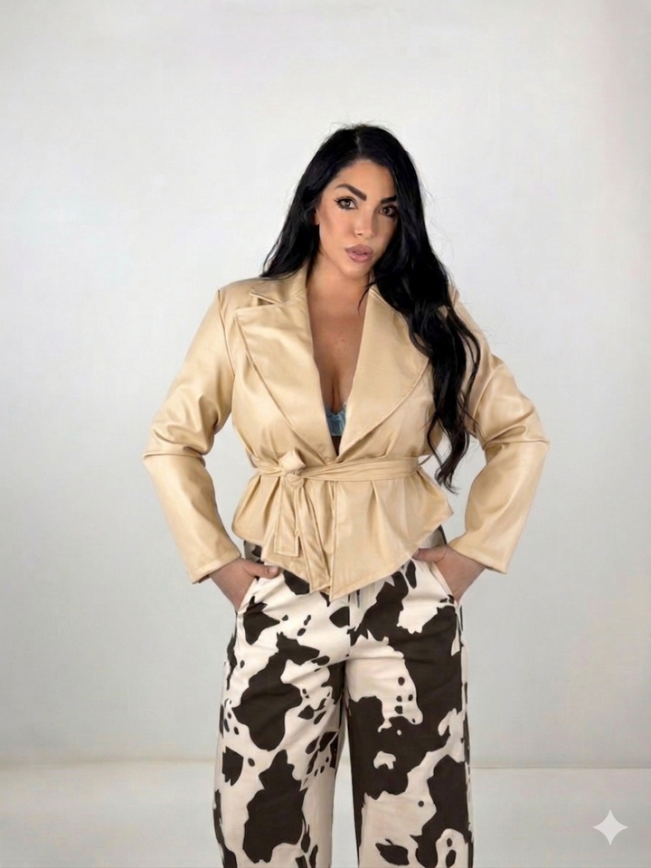 Giacca in eco pelle “Sienna”