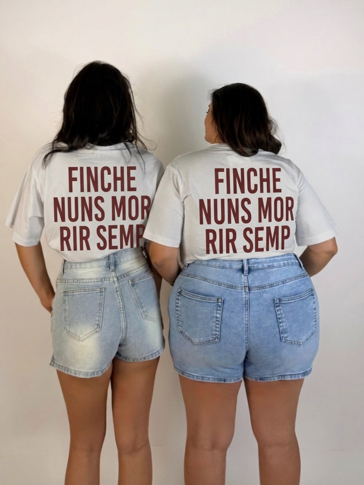 T shirt Unisex “Finché nuns mor rir semp”